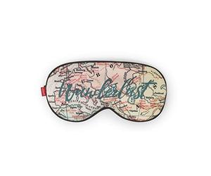 Legami - Sleep Mask Nap Queen, Schlafmaske mit verstellbarem Gummiband, superweich, Travel-motiv, aus Polyester, 20,5 x 10 x 1 cm
