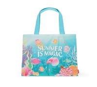 Legami - Strandtasche für Damen, groß, Beach Bag aus verstärktem Material, mit Magnetverschluss, Tragetasche, belastbar bis zu 15 kg, 44 x 61,5 cm