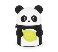 Legami - Super Kawaii Panda Federmäppchen für bis zu 100 radierbare Stifte, weiches Silikon, 13 x 19 x 13 cm