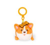 Legami Schlüsselanhänger Super Soft! Corgi – Plüsch, gravierte Botschaft, Zink-Karabiner, 7×11 cm