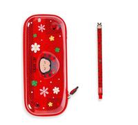 LEGAMI - Wonderwow Federmäppchen Marienkäfer, 2 Fächer und Stifthalter innen, Innenfach mit Netzstoff, Reißverschluss, 23 x 11 x 5 cm + löschbarer Gelschreiber Marienkäfer