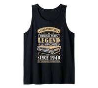 Legend Since 1940 Birthday Classic Car for Men Born in 1940 Tank Top