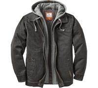Legendary Whitetails Herren Dakota Wintermantel, Durchgehender Reißverschluss, Robuste Gewachste Baumwoll-leinen-Oberbekleidung, mit Kapuze, Trucker, Western-Stil Jacke, Tarmac, XXL Tall