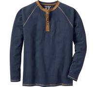 Legendary Whitetails Herren Henley-Shirt Recluse mit Langen Ärmeln, Marineblau, L