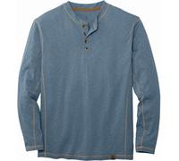 Legendary Whitetails Mens Henley Long Sleeve Casual Fit Shirt, Blue Mirage, Medium