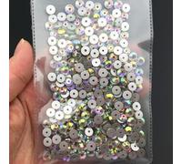 LegendTech 3mm 4mm 5mm 6mm Glaskristall Runde Strasssteine zum Aufnähen mit 1 Mittelloch zum Aufnähen Stein-Kristall ab,4mm 1440Stk