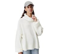 Strickpullover LEGER "Jarine, LeGer by Lena Gercke", Damen, Gr. 40, sanftes weiß, Strick, Obermaterial: 56% Polyacryl, 44% Polyamid, loose fit hüftlang, Rundhals, eingesetzt gerader Abschluss, Pullove