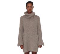 Strickpullover LEGER "Juna, LeGer by Lena Gercke", Damen, Gr. 40, braun melange, Strick, Obermaterial: 56% Polyacryl, 44% Polyamid, unifarben, loose fit ca. Mitte Oberschenkel, Rundhals, eingesetzt ge