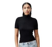 T-Shirt LEGER "Larina, LeGer by Lena Gercke", Damen, Gr. 44, schwarz, Obermaterial: 92% Viskose, 8% Elasthan, figurbetont, Shirts T-Shirt, figurbetont, Stehkragen (35467416-44) schwarz