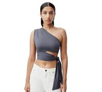 LeGer Leia Top - One-Shoulder Top Damen mit Knotendetail - körpernahe Passform - Oberteil mit Cut-Outs - Mode für Damen - by Lena Gercke - Gr. 34-76
