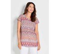 Legere Bluse mit Druck orange 38