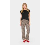Legere Hose Reguläre Passform Schwarz Reg Leo leopard S