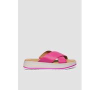 Legere Lederpantoletten mit Plateausohle 41 Rosa 6010230.532.41