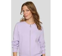 Legere Strickjacke mit Reißverschluss lila 40