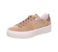 Plateausneaker LEGERO "LIMA 2.0", Herren, Gr. 38, beige, Glattleder, Veloursleder, unifarben mit Farbeinsatz, Schuhe Plateausneaker, Schnürschuh, Halbschuh, Komfortschuh mit herausnehmbarer Einlage (2