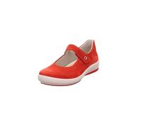 Riemchenballerina LEGERO "TANARO 5.0", Damen, Gr. 41, marte (rot), Veloursleder, feminin, Schuhe, Slipper, Ballerina, Schlupfschuh mit Wechselfußbett und Klettriegel (55929018-41) marte (rot)
