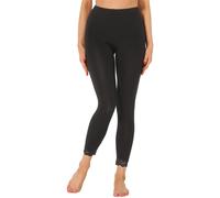 Leggings 7/8 mit Spitze MS10-342 Schwarz L L Schwarz