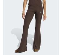 Leggings ADIDAS ORIGINALS "ESSENTIALS RIB FLARED", Damen, Gr. S, N-Gr, braun (aurora coffee, normal, gr.), Obermaterial: 46% Baumwolle, 45% Viskose, 9% Elasthan, Hosen Leggings, mit ausgestelltem Bein