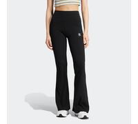Leggings ADIDAS ORIGINALS "ESSENTIALS RIB FLARED", Damen, Gr. XXL, N-Gr, schwarz (schwarz, normal, gr.), Obermaterial: 46% Baumwolle, 45% Viskose, 9% Elasthan, Hosen Leggings, mit ausgestelltem Bein u