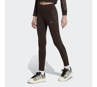 Leggings ADIDAS SPORTSWEAR "JG AN 3S LEG", Mädchen, Gr. 152, N-Gr, braun (aurora coffee, multicolor, earth strata,), Obermaterial: 93% Baumwolle, 7% Elasthan, Hosen Leggings (42473039-152) aurora coff