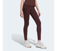 Leggings ADIDAS SPORTSWEAR "W LIN SJ LEG", Damen, Gr. M, N-Gr, shadow braun, weiß, Obermaterial: 90% Baumwolle, 10% Elasthan, Hosen Leggings, aus Baumwollmaterial mit Stretchanteil, hoher Bund, ohne V