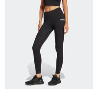 adidas Damen Essentials LINEAR Cotton Leggings, Black/White, S