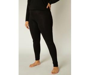 Leggings BASE LEVEL CURVY "Andrea", Damen, Gr. 44, N-Gr, schwarz, Jersey, Obermaterial: 94% Viskose, 6% Elasthan, unifarben, Basic, figurbetont knöchellang, Hosen Leggings, Topseller (90004124-44)
