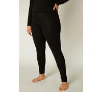 Leggings BASE LEVEL CURVY "Andrea", Damen, Gr. 50, N-Gr, schwarz, Jersey, Obermaterial: 94% Viskose, 6% Elasthan, unifarben, Basic, figurbetont knöchellang, Hosen Leggings, Topseller (90004124-50)
