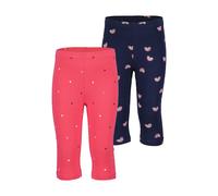 Leggings BLUE SEVEN "Blue Seven 2er Pack Mädchen Leggings Capri", Mädchen, Gr. 104, m001, multipack 1, 95% Baumwolle, 5% Elasthan, regular fit, Hosen Leggings (97198443-104) m001, multipack 1