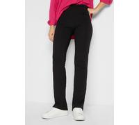 Leggings BONPRIX "Baumwoll-Leggings, Flared Leg", Damen, Gr. 52/54 (XXL), N-Gr, schwarz, Strick, Obermaterial: 95% Baumwolle, 5% Elasthan, unifarben, skinny fit lang, Hosen Leggings, aus Baumwolle, mi