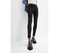 Leggings BONPRIX, Damen, Gr. 52/54 (XXL), N-Gr, schwarz (schwarz stone), Obermaterial: 70% Baumwolle, 25% Polyester, 5% Elasthan, skinny fit, Hosen Leggings, Skinny Fit, mit Eingrifftaschen und Gesäßt