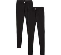 Leggings BONPRIX, Damen, Gr. 56/58 (XXXL), N-Gr, schwarz (schwarz, schwarz), Web, Obermaterial: 95% Baumwolle, 5% Elasthan, unifarben, skinny fit lang, Hosen Leggings, aus Baumwolle und Elasthan, schm