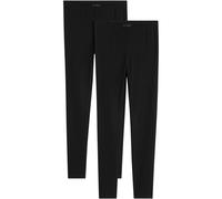 Leggings BONPRIX "Leggings (2er-Pack)", Damen, Gr. 36/38 (S), N-Gr, schwarz, Obermaterial: 95% Baumwolle, 5% Elasthan, skinny fit, Hosen Leggings, aus Baumwolle und Elasthan, schmale Skinny-Fit-Passfo