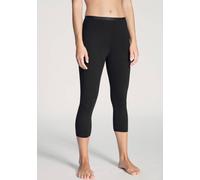 Calida Damen Leggings Natural Comfort – 3/4-Länge, 92% Baumwolle/8% Elasthan – S (40/42) schwarz