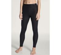 Leggings CALIDA "True Confidence", Damen, Gr. S (40/42), N-Gr, schwarz (ws schwarz), Feinripp, Obermaterial: 70% Wolle, 30% Seide, unifarben, normal lang, Hosen Leggings, wärmend, elastisch, Feinripp-
