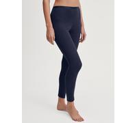 Leggings CALIDA "True Confidence", Damen, Gr. XS (36/38), N-Gr, blau (evening blau), Feinripp, Obermaterial: 70% Schurwolle, 30% Seide, normal lang, Hosen Leggings, wärmend, elastisch, Feinripp-Qualit