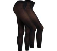 Camano Damen Leggings Everyday 60 DEN 2er Pack 42-44, Black (0005)