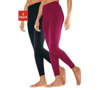 Leggings VIVANCE ACTIVE Gr. 36/38, N-Gr, lila (himbeere, schwarz) Damen Hosen (618538-36) himbeere, schwarz