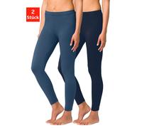 Doppelpack Leggings mit Gummibund, jeansblau, Gr.52/54