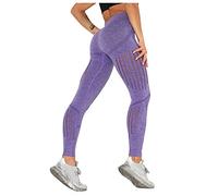 Leggings Damen Sexy Mesh Yoga Hose Hohe Taille Hochelastisch Yoga-Leggings Skinny Stretch Sporthose Jogginghose Bauchkontrolle Nicht durchsichtig Sportleggings