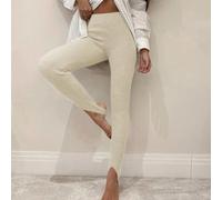 Leggings Damen Weich Hautfreundlich Leggings Damen Weich Hautfreundlich | Elastischer für bund, passt sich jeder Figur an, ideal für Sport und für freizeit, rippstrick-optik