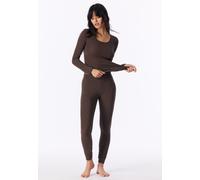 Leggings SCHIESSER "Personal Fit", Damen, Gr. XXL, N-Gr, braun (330, deep braun), Single Jersey, Obermaterial: 55% Viskose, 25% Polyester, 20% Elasthan, bequem lang, Hosen Leggings, mit optimaler Pass