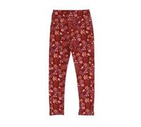 Leggings Dunkelrot Geheimer Garten-Allover Bio-Baumwolle GOTS - Walkiddy Dunkel Rot 104