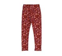 Leggings Dunkelrot Geheimer Garten-Allover Bio-Baumwolle GOTS - Walkiddy Dunkel Rot 116