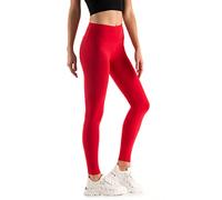 Leggings Empire Damen Leggings mit hoher Taille Schlankheits Gamaschen für Damen mit Panel Dehnbare Atmungsaktive Elastischer breiter Bund Plus Size 36-56 EU LWP Rot 36 EU