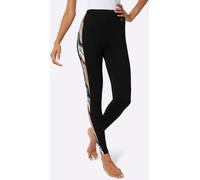 Leggings FEEL GOOD, Damen, Gr. 40/42, Normalgrößen, schwarz (schwarz, camel), 95% Viskose, 5% Elasthan, bedruckt, gemustert, mehrfarbig, unifarben, Hosen Leggings (48536051-40) schwarz, camel