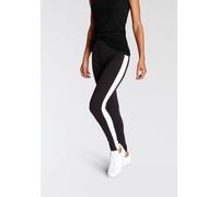 Leggings FLASHLIGHTS, Damen, Gr. 34, N-Gr, schwarz, Jersey, Obermaterial: 95% Baumwolle, 5% Elasthan, unifarben mit Farbeinsatz, sehr figurbetont lang, Hosen Leggings, Mit Seitenstreifen, Topseller (3