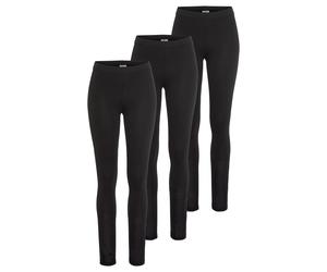 Leggings FLASHLIGHTS, Damen, Gr. 36, N-Gr, schwarz, Jersey, Obermaterial: 95% Baumwolle, 5% Elasthan, unifarben, Basic, eng knöchellang, Hosen Leggings, Basics (99612617-36) schwarz