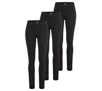 Leggings FLASHLIGHTS, Damen, Gr. 46, N-Gr, schwarz, Jersey, Obermaterial: 95% Baumwolle, 5% Elasthan, Basic, eng knöchellang, Hosen Leggings, Basics (99612617-46) schwarz