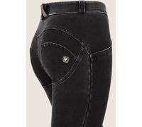 WR.UP Freddy Jeggings Vita Regular Boden Bootcut aus Jersey Denim, Jeans schwarz - Nähte in Ton, L